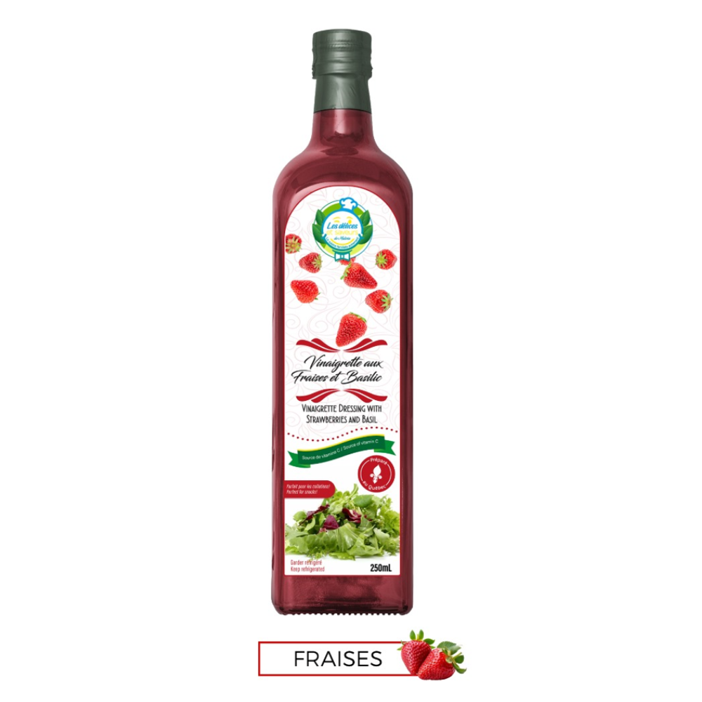Vinaigrettes aux fraises et basilic